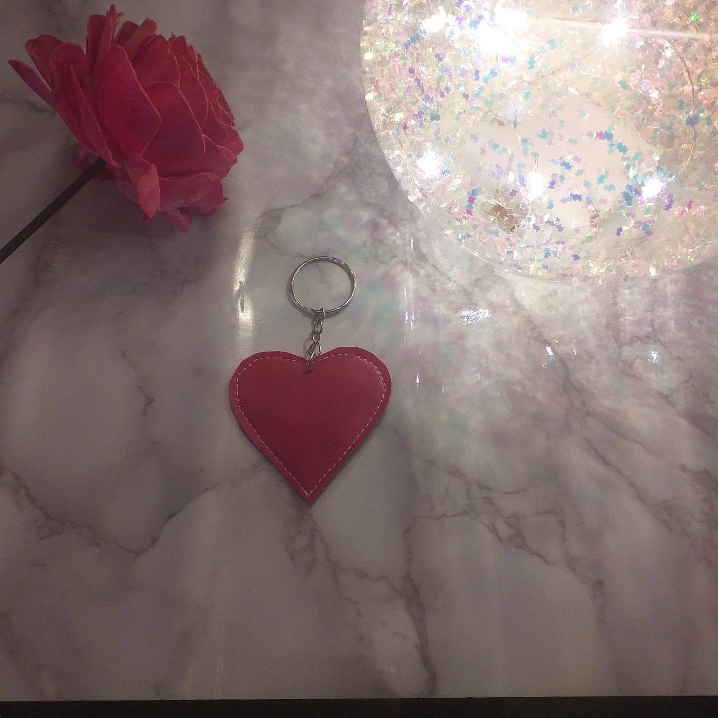 Love heart keyring