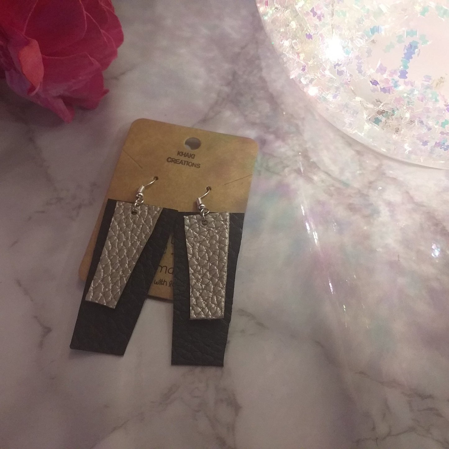 Leather earrings
