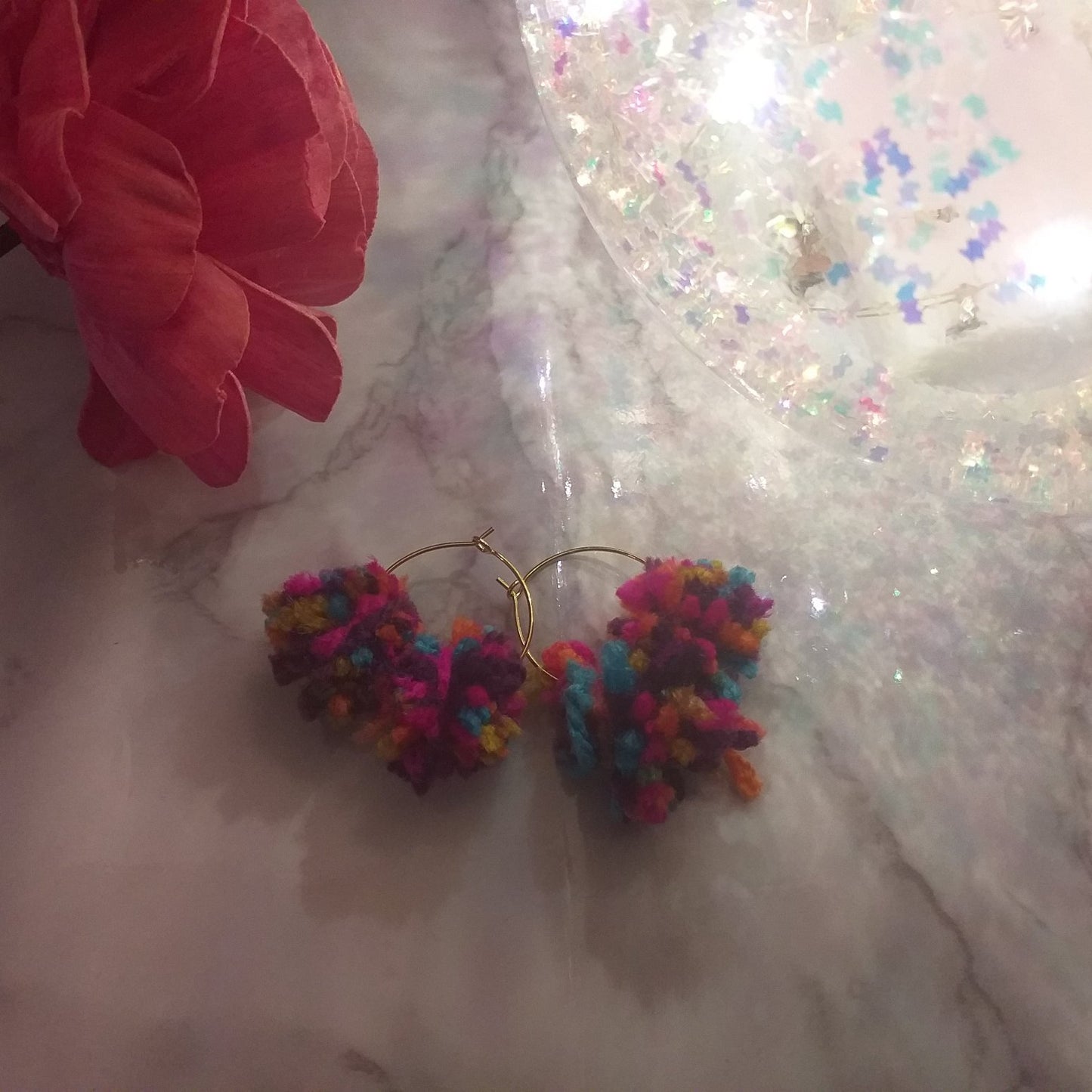 Pom pom earring