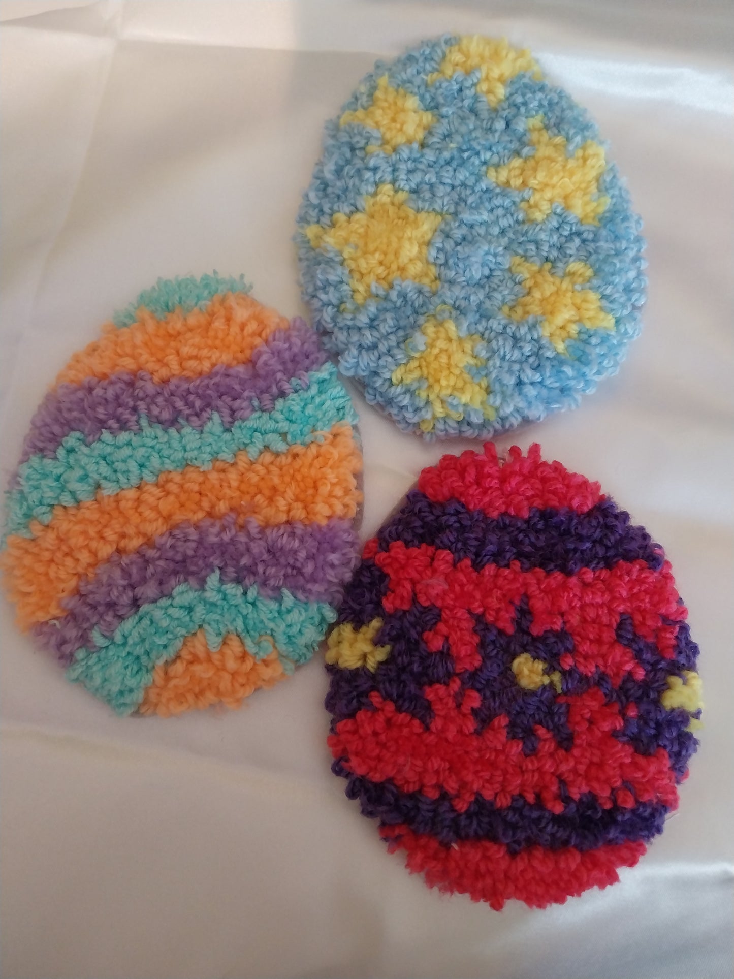 Easter Egg Punch needle mug coaster
