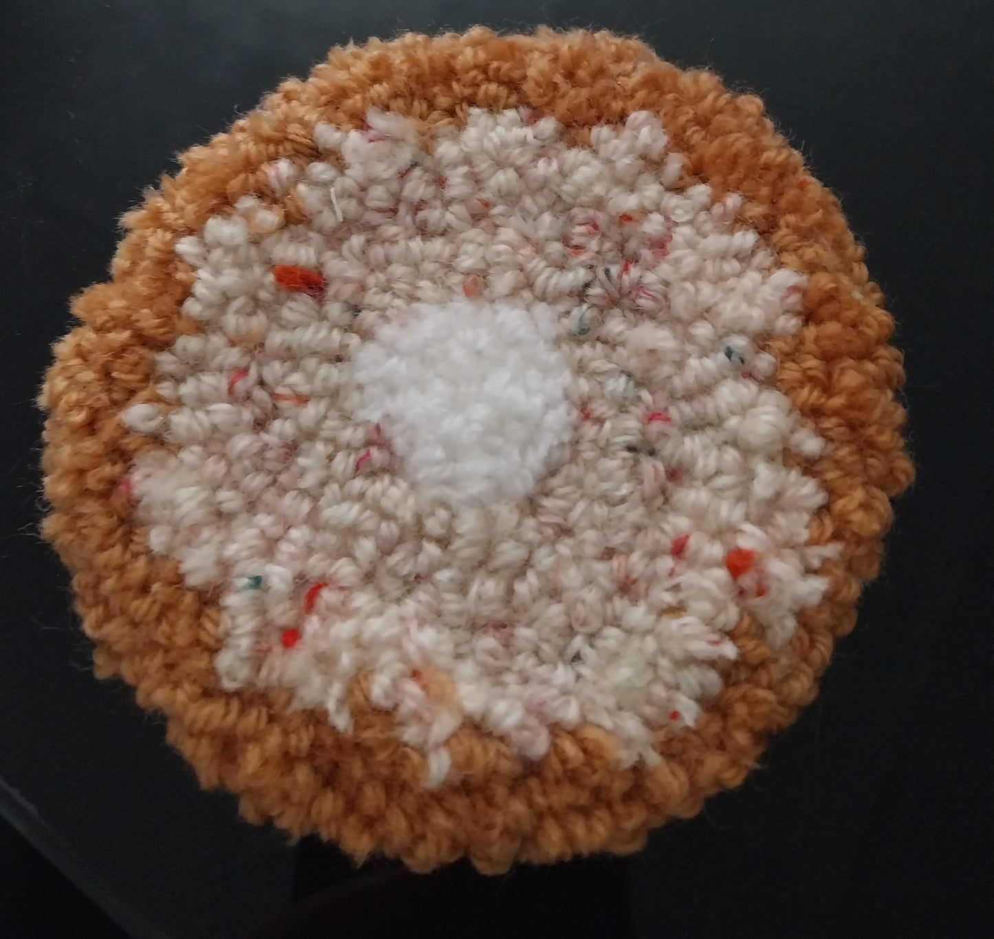 Punch needle cup coaster