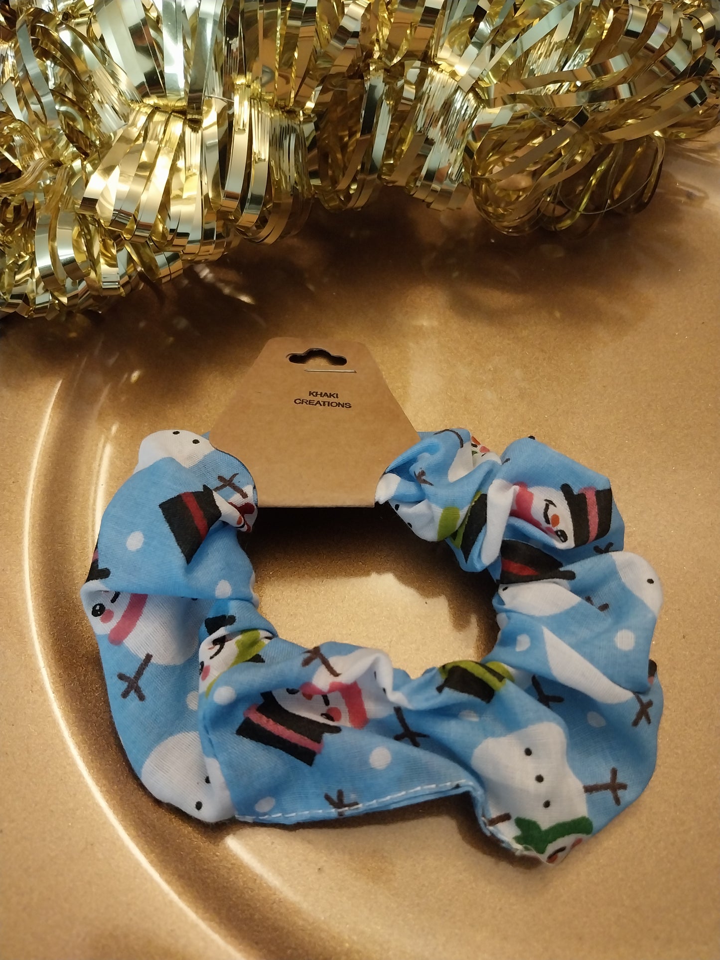 Christmas Scrunchie snowman