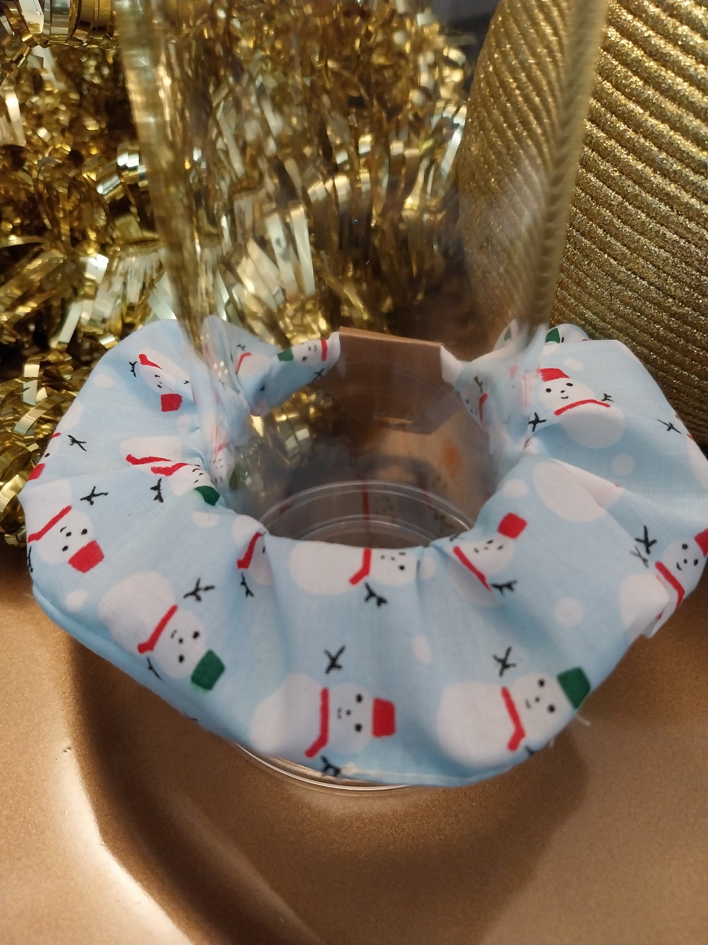 Christmas Scrunchie snowman