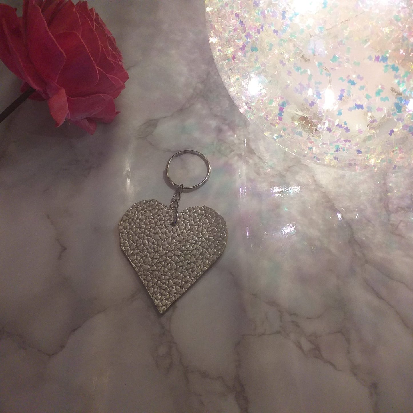 Love heart keyring