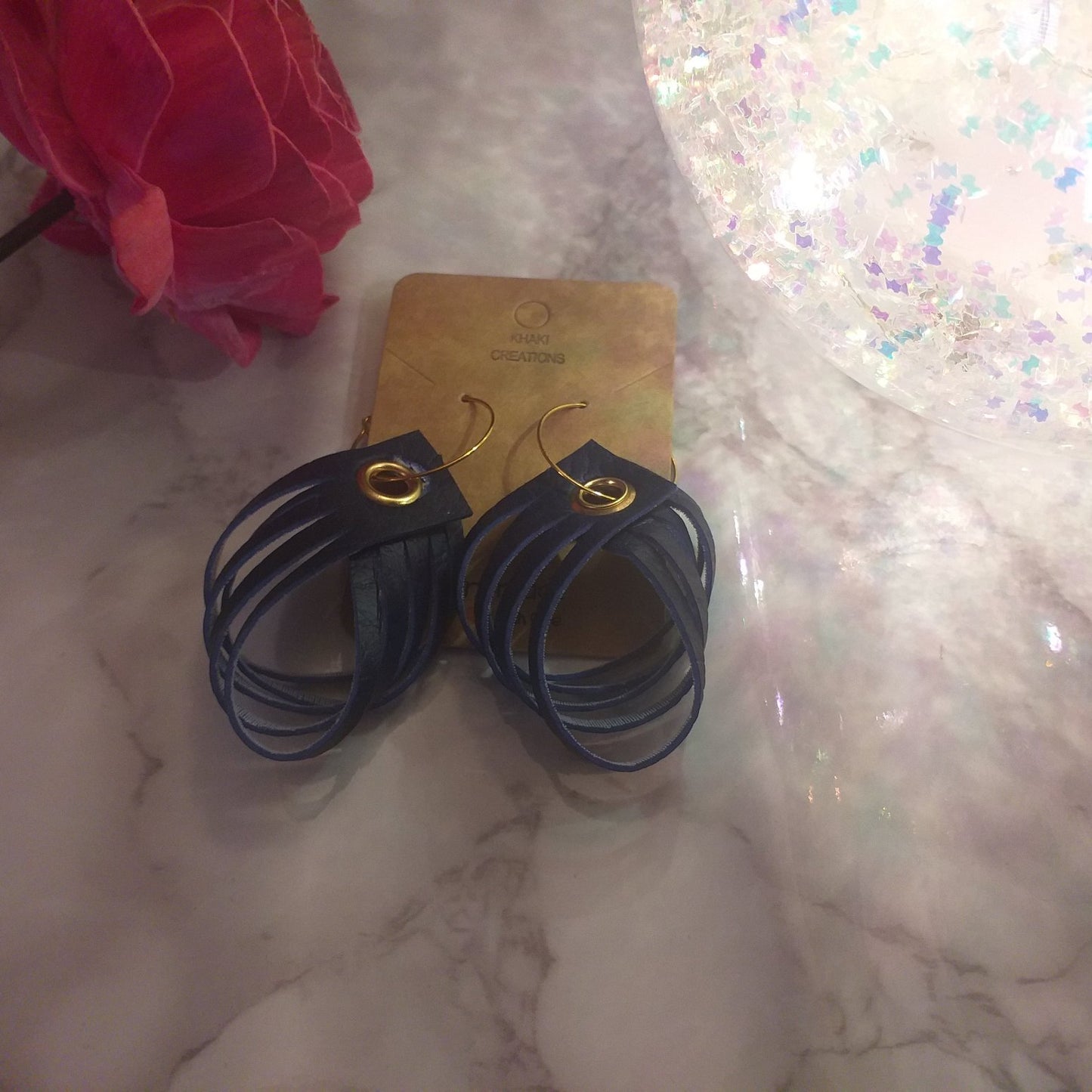 Leather earrings